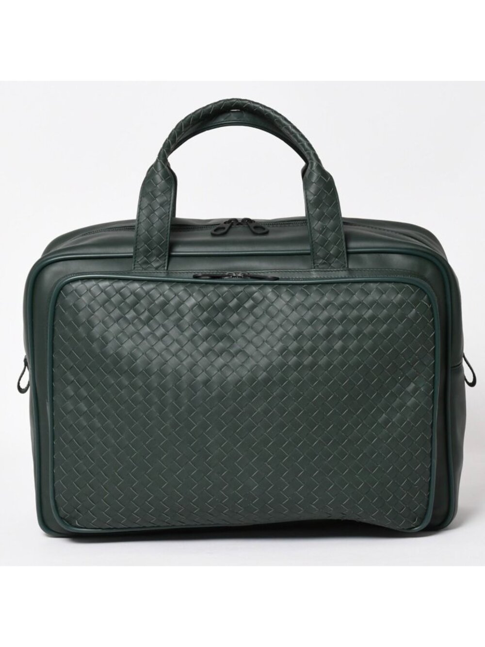 Bottega Veneta Leather Handbag Bag Intrecciato Dark Green